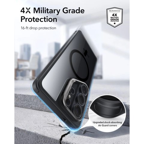 Etui ESR Classic Hybrid Kickstand MagSafe na Samsung Galaxy S26 Ultra - przezroczysto-czarne