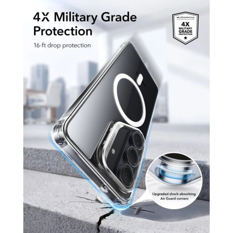 Etui ESR Classic Hybrid Kickstand MagSafe na Samsung Galaxy S26 - przezroczyste