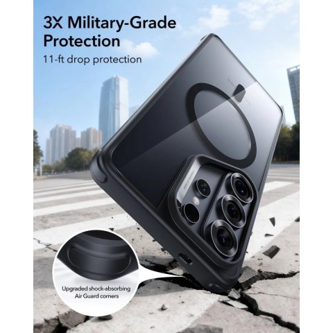 Etui ESR Classic Hybrid MagSafe na Samsung Galaxy S26 Ultra - przezroczysto-czarne