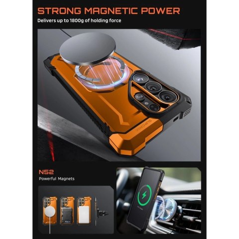 Etui Supcase UB Grip Mag MagSafe na Samsung Galaxy S26 Ultra - pomarańczowo-czarne