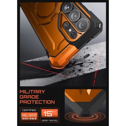 Etui Supcase UB Grip Mag MagSafe na Samsung Galaxy S26 Ultra - pomarańczowo-czarne