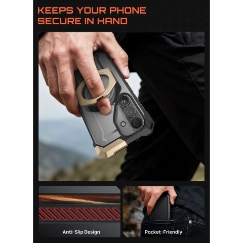 Etui Supcase UB Grip Mag MagSafe na Samsung Galaxy S26 - czarno-brązowy