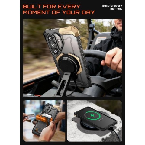Etui Supcase UB Grip Mag MagSafe na Samsung Galaxy S26 - czarno-brązowy