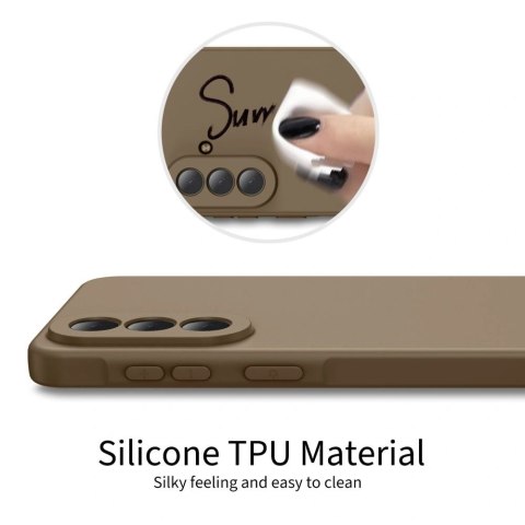 Etui Tech-Protect Icon na Samsung Galaxy A57 5G - brązowe