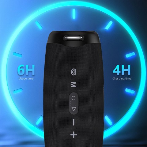 Głośnik bezprzewodowy Dudao Y21Pro podświetlany RGB Bluetooth 5.3 - czarny