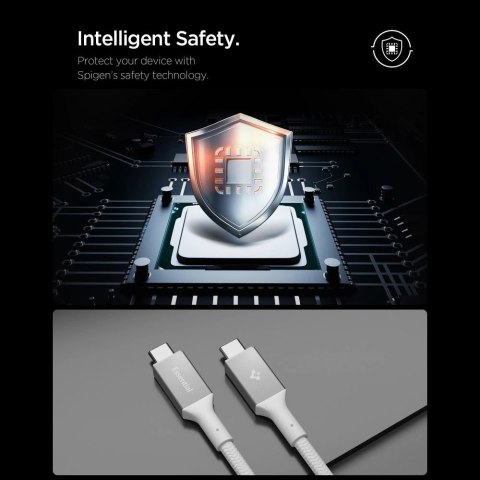 Kabel Spigen Essential EB10015CC USB-C / USB-C 100W 150cm - biały