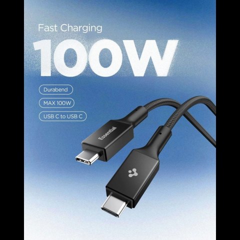 Kabel Spigen Essential EB10015CC USB-C / USB-C 100W 150cm - czarny