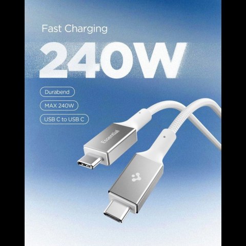 Kabel Spigen Essential EB24015CC USB-C / USB-C 240W 150cm - biały