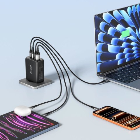 Ładowarka sieciowa Tech-Protect NC200W-GaN 4-Porty 200W - czarna