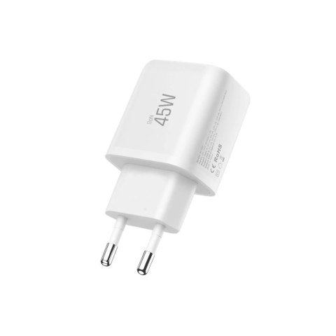 Ładowarka sieciowa Tech-Protect NCA45W-GAN 2-Porty 45W z kablem USB-C - biała