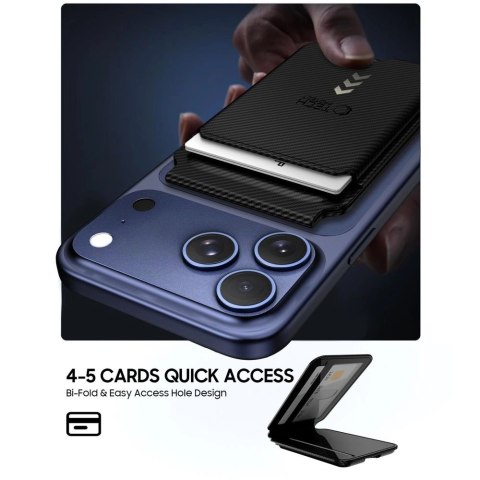 Magnetyczny portfel Tech-Protect MagWallet Stand MagSafe na telefon - czarny