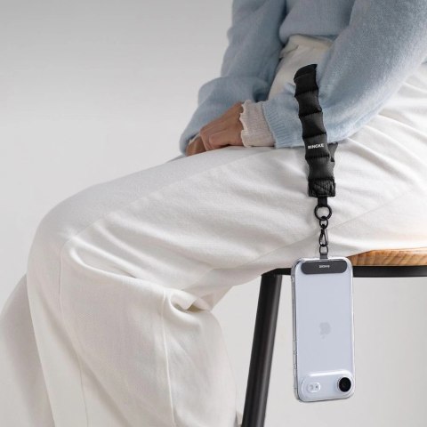 Smycz do telefonu Ringke Holder & Puffer Hand Strap - czarna