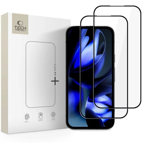 Szkło hartowane Tech-Protect Glass Fit+ 2-Pack na Google Pixel 9A / 20A - czarne