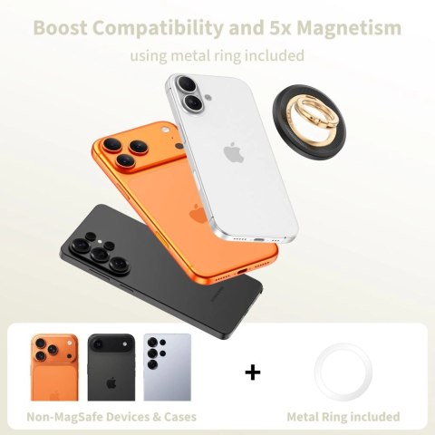 Uchwyt magnetyczny Tech-Protect MMR700 Lamano MagSafe na telefon - czarno-złoty