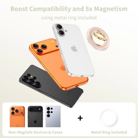 Uchwyt magnetyczny Tech-Protect MMR700 Lamano MagSafe na telefon - różowo-złoty