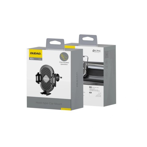 Uchwyt na smartfona Dudao F2+ na kratkę nawiewu zaciskowy - czarny