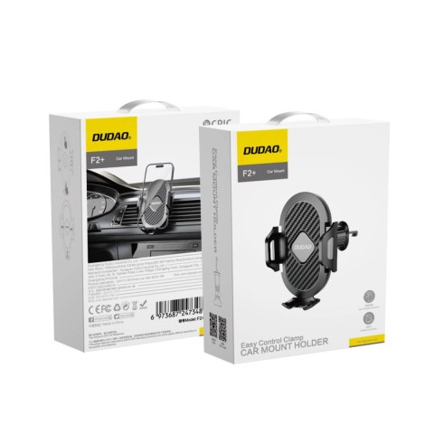 Uchwyt na smartfona Dudao F2+ na kratkę nawiewu zaciskowy - czarny