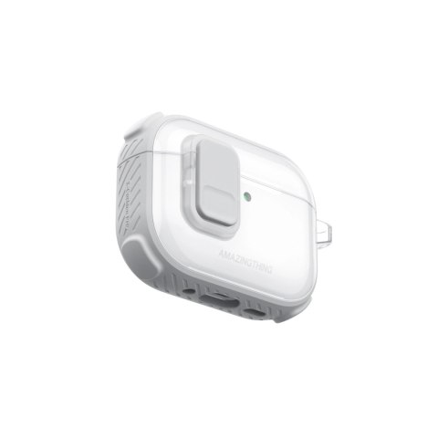 Etui AMAZINGTHING Titan Pro Mag Case Clear do AirPods Pro 3 - białe