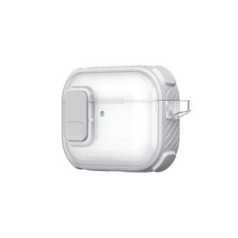 Etui AMAZINGTHING Titan Pro Mag Case Clear do AirPods Pro 3 - białe