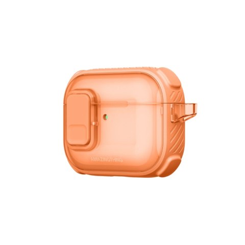 Etui AMAZINGTHING Titan Pro Mag Case Clear do AirPods Pro 3 - pomarańczowe