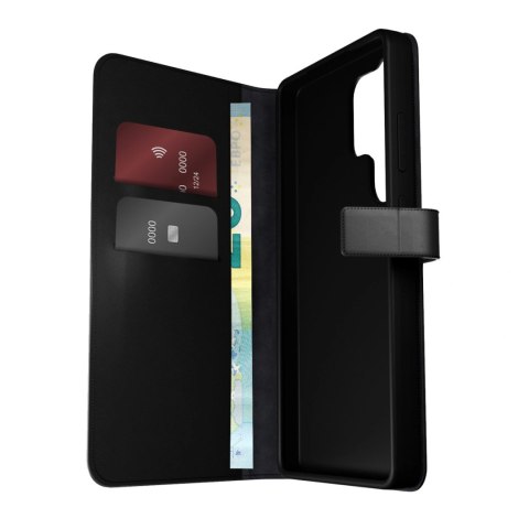 Etui z ekoskóry Puro Booklet Case z klapką i portfelem do Samsung Galaxy S25 Ultra - czarne