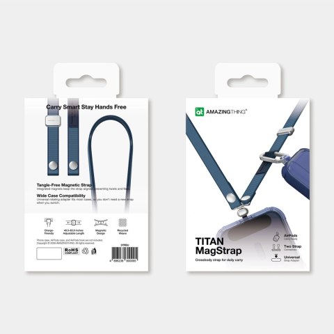 Pasek na telefon AMAZINGTHING Titan MagStrap z magnetyczną regulacją - niebieski
