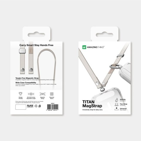 Pasek na telefon AMAZINGTHING Titan MagStrap z magnetyczną regulacją - szary