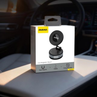 Uchwyt samochodowy Dudao F24PRO kompatybilny z MagSafe z przyssawką na szybę lub deskę rozdzielczą - czarny