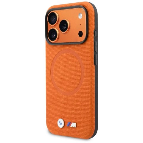 Etui BMW M FW Metal Logo MagSafe na iPhone 17 Pro - pomarańczowe