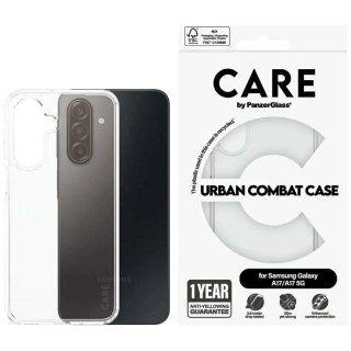 Etui CARE by PanzerGlass Flagship Urban Combat na Samsung Galaxy M17 5G / A17 / A17 5G - przezroczyste