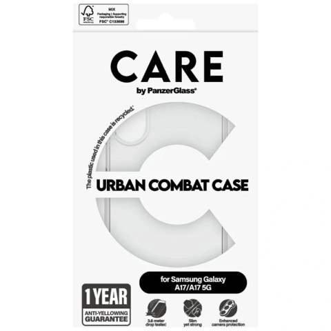 Etui CARE by PanzerGlass Flagship Urban Combat na Samsung Galaxy M17 5G / A17 / A17 5G - przezroczyste