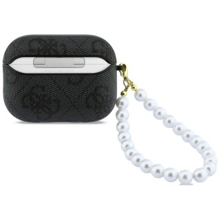Etui Guess 4G Pearl Strap na AirPods Pro 3 - czarne