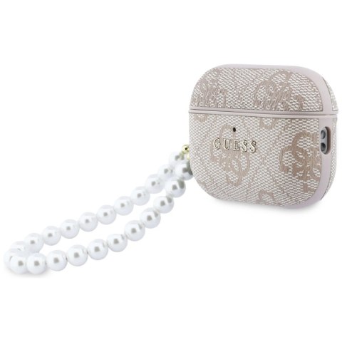 Etui Guess 4G Pearl Strap na AirPods Pro 3 - różowe