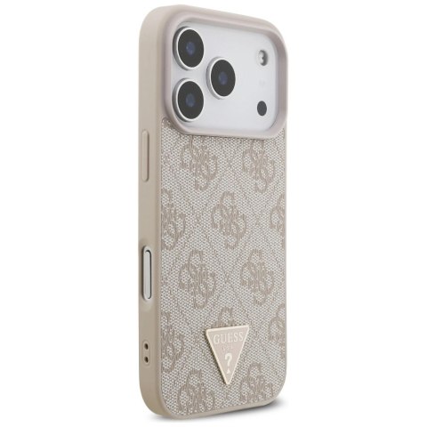 Etui Guess 4G Strap Triangle Logo MagSafe na iPhone 17 Pro - różowe