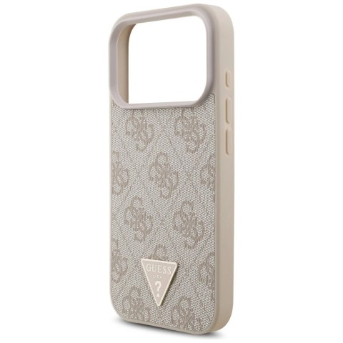 Etui Guess 4G Strap Triangle Logo MagSafe na iPhone 17 Pro - różowe