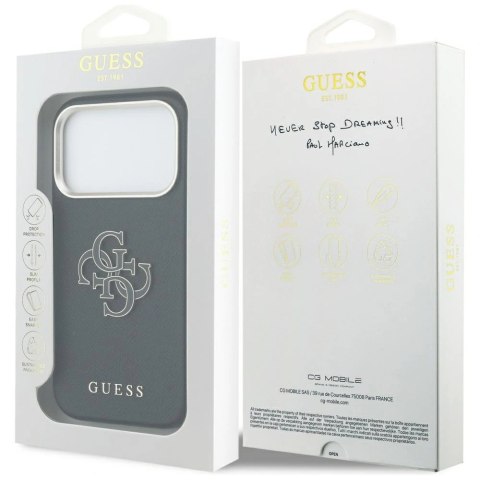 Etui Guess FW Resin Logo na iPhone 17 Pro Max - czarne