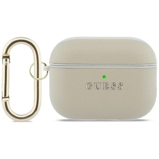 Etui Guess Grained Classic Logo Hook na AirPods Pro 3 - złote