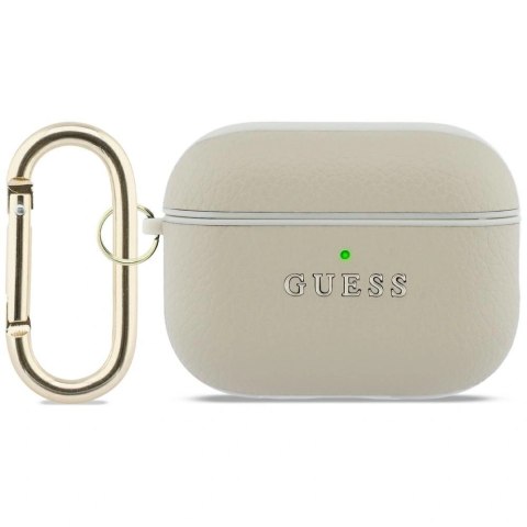 Etui Guess Grained Classic Logo Hook na AirPods Pro 3 - złote