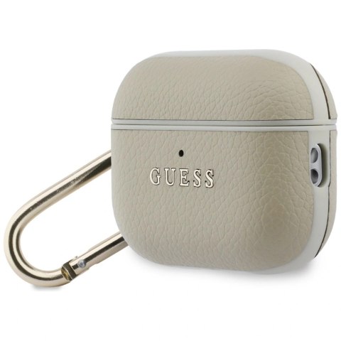 Etui Guess Grained Classic Logo Hook na AirPods Pro 3 - złote