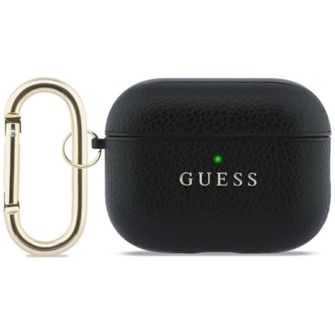 Etui Guess Grained Classic Logo na AirPods Pro 3 - czarne