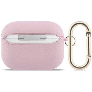 Etui Guess Grained Classic Logo na AirPods Pro 3 - różowe