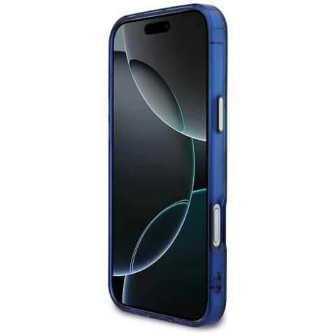 Etui Guess IML Peony Dot MagSafe na iPhone 17 Pro Max - niebieskie