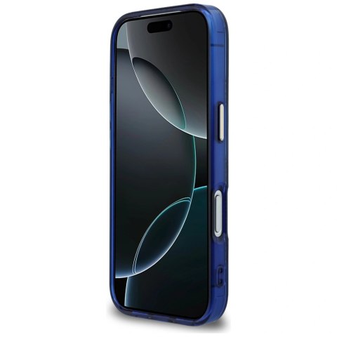 Etui Guess IML Peony Dot MagSafe na iPhone 17 Pro - niebieskie