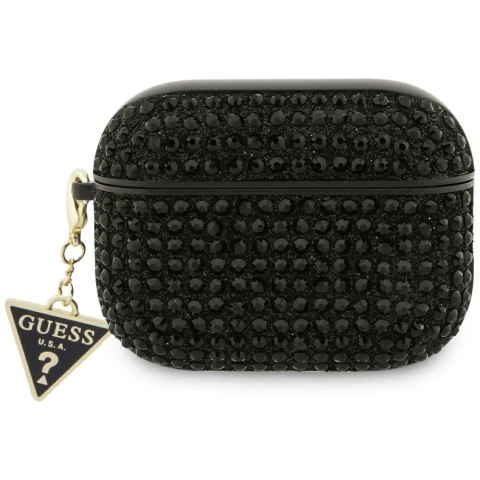 Etui Guess Rhinestone Triangle Charm na AirPods Pro 3 - czarne