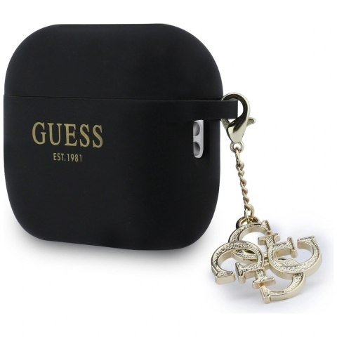 Etui Guess Silicone 4G Charm na AirPods Pro 3 - czarne