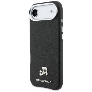Etui Karl Lagerfeld Karl & Choupette Head Pins Saffiano MagSafe na iPhone Air - czarne