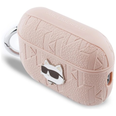 Etui Karl Lagerfeld Monogram Choupette Head na AirPods Pro 3 - rózowe