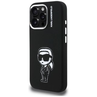 Etui Karl Lagerfeld Silicone Karl Sketch MagSafe na iPhone 16 Pro Max - czarne