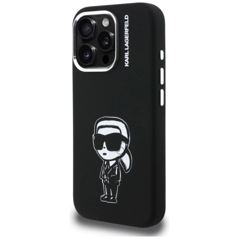 Etui Karl Lagerfeld Silicone Karl Sketch MagSafe na iPhone 16 Pro Max - czarne