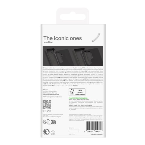 Etui silikonowe Puro Icon Mag z MagSafe do Samsung Galaxy S25 - czarne